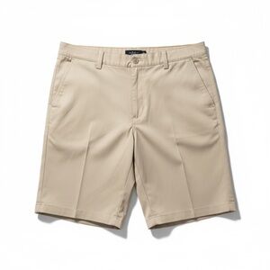 NWT Lands' End Boys Khaki Flat Front Shorts School Uniform Classic Summer 18H